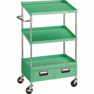 トラスコ TRUSCO トラスコ PEW-1271N2W-YG フェニックスワゴン 省音 750X500XH1300 1段 傾斜2段 2列引出付 YG色 メーカー直送 代引不可 沖縄 離島不可