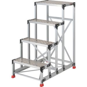 トラスコ中山 TRUSCO 作業用踏台 アルミ製・縞板タイプ 天板寸法600×400×1200 TSFC-4612 メーカー直送 代引不可