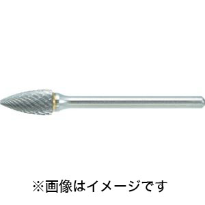 トラスコ TRUSCO トラスコ TB4B064S 超硬バー トンガリ型 Φ6.4×刃長13×軸3 シングルカット TRUSCO
