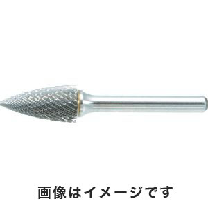 トラスコ TRUSCO トラスコ TB4C127S 超硬バー トンガリ型 Φ12.7×刃長25×軸6 シングルカット TRUSCO