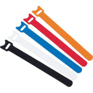 トラスコ TRUSCO トラスコ マジックバンド 超薄型 ストラップ 15cm 赤  5本入 MKSH-1915-R