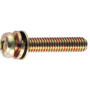 トラスコ TRUSCO トラスコ ナベ頭組込ネジ クロメートP-4 サイズM6×15 45本入 1PK B51-0615