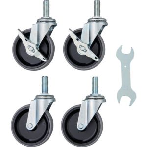 トラスコ中山 TRUSCO クリーンフレックス用キャスターセット100φNU車輪 鉄金具 CFL-NU100SET