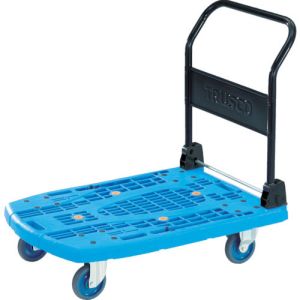 トラスコ TRUSCO トラスコ MPK-906-B 樹脂台車 カルティオビッグ 折畳 900×600 青 TRUSCO メーカー直送 代引不可