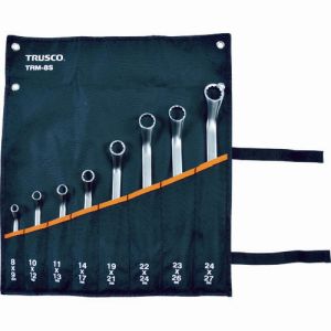 トラスコ中山 TRUSCO トラスコ TRM-8S 45°両口めがねレンチセット 8本組 TRUSCO メーカー直送 代引不可 北海道 沖縄 離島不可