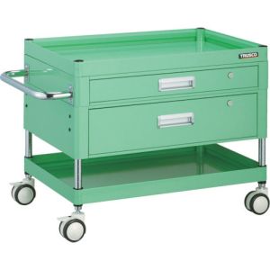 トラスコ中山 TRUSCO ファルコンワゴン 引出付 750X500 ウレタン双輪 YG色 FAW-672VZD-YG メーカー直送 代引不可