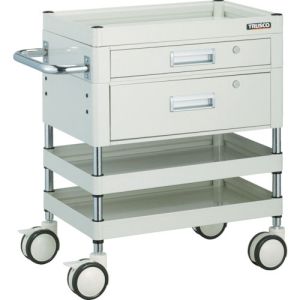 トラスコ中山 TRUSCO ファルコンワゴン 引出付 750X500 ウレタン双輪 W色 FAW-773VZD-W メーカー直送 代引不可