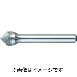 トラスコ TRUSCO トラスコ TB50C095 超硬バー 円錐型60° Φ9.5×刃長8×軸6 ダブルカット TRUSCO