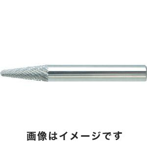 トラスコ TRUSCO トラスコ TB7C080S 超硬バー テーパー先丸型 Φ8×刃長22×軸6 シングルカット TRUSCO
