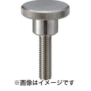 トラスコ中山 TRUSCO ローレットノブ 段付 オネジ・ステンレス製 外径24×ネジM6 TKKBT-M6X16S