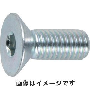 トラスコ中山 TRUSCO 六角穴付皿ボルト三価 白 全ネジ M8×20 11本入 B773-0820
