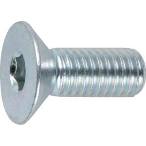 トラスコ中山 TRUSCO 六角穴付皿ボルト三価 白 全ネジ M4×8 25本入 B773-0408