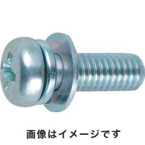 トラスコ中山 TRUSCO ナベ頭組込ネジ 三価白P-4 サイズM5×12 43本入 B751-0512