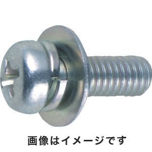 トラスコ中山 TRUSCO ナベ頭組込ネジ 三価白P-3 サイズM4×15 63本入 B750-0415