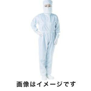 トラスコ TRUSCO トラスコ 制電糸グリッド仕様フード付つなぎ服 ブルー M TCOGF-B-M