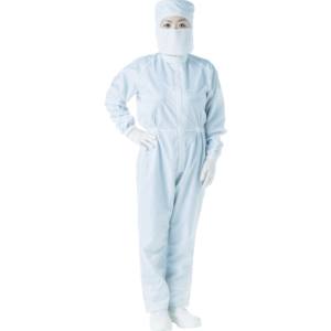 トラスコ TRUSCO トラスコ 制電糸グリッド仕様フード付つなぎ服 ホワイト LL TCOGF-W-LL