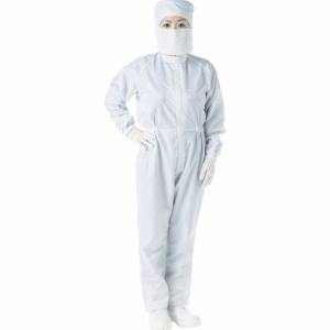 トラスコ TRUSCO トラスコ 制電糸グリッド仕様フード付つなぎ服 ホワイト M TCOGF-W-M