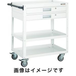 トラスコ中山 TRUSCO イーグルワゴン 600X400 引出付 ウレタン4輪自在 YG色 EGW-963V2UJ-YG メーカー直送 代引不可
