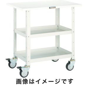 トラスコ中山 TRUSCO バーディワゴン 600X400 天板付 ウレタン車輪 YG色 BDW-762TU-YG メーカー直送 代引不可