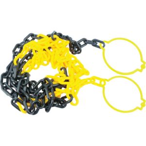 トラスコ TRUSCO トラスコ プラチェーン コーンリング付 黄/黒 6MM×3M TPCC6-3YB