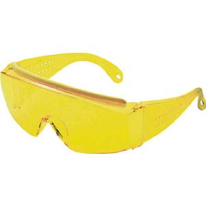 トラスコ TRUSCO トラスコ GS-180N Y 一眼型セーフティグラス 上ひさしサイド付 黄 1個 TRUSCO