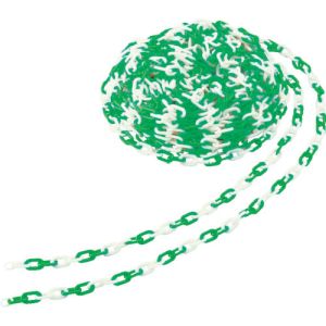 トラスコ TRUSCO トラスコ プラチェーン 6MM×30M 緑/白 TPC-6GW