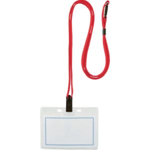 トラスコ TRUSCO トラスコ TNH-S-R ストラップ付ホイッスル名札 ソフト 赤 TRUSCO