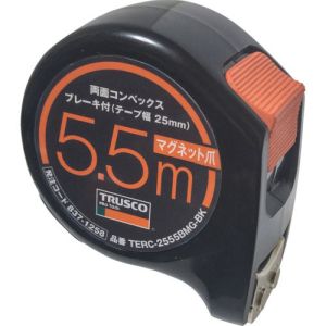 トラスコ TRUSCO トラスコ 両面コンベックス25巾5.5mブレーキ付 マグネット爪 ブラック TERC-2555BMG-BK