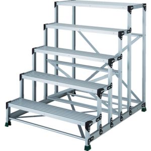 トラスコ中山 TRUSCO アルミ合金製作業台 5段 高さ1.25m 天板1000×400 TSF-510125 メーカー直送 代引不可