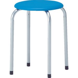 トラスコ TRUSCO トラスコ 丸イス 塗装脚 Φ320×H445 ブルー TMSP-B