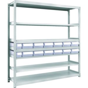トラスコ中山 TRUSCO M2型軽中量棚 H1800 樹脂透明引出付 小X2大X12 M2-6647-C2D12 メーカー直送 代引不可