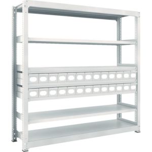 トラスコ中山 TRUSCO M3型中量棚 H1800 スチール引出付 小X26 M3-6657-A26 メーカー直送 代引不可