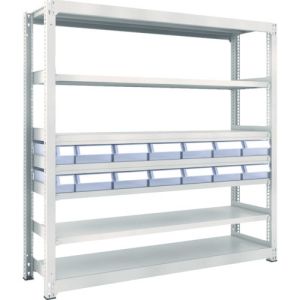 トラスコ中山 TRUSCO M3型中量棚 H1800 樹脂透明引出付 小X2大X12 M3-6657-C2D12 メーカー直送 代引不可