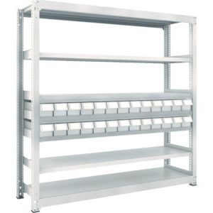 トラスコ中山 TRUSCO M3型中量棚 H1800 樹脂NG引出付 小X26 M3-6657-E26 メーカー直送 代引不可