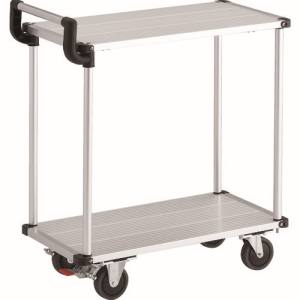 トラスコ TRUSCO トラスコ AL22-0736S アルミ台車 アルパカート 省音 2段式片袖タイプ 700×360mm ストッパー付 メーカー直送 代引不可 北海道 沖縄 離島不可