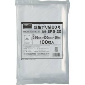トラスコ TRUSCO トラスコ SPB-09 規格ポリ袋9号 縦250X横150Xt0.03 100枚入 透明 TRUSCO