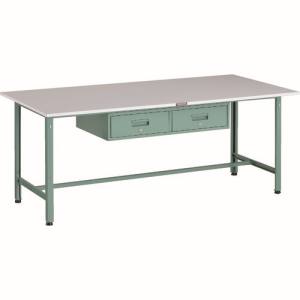 トラスコ TRUSCO トラスコ RAE-1809FL2 RAE型作業台 1800X900XH740 2列引出し付 GN色 TRUSCO メーカー直送 代引不可 北海道 沖縄 離島不可