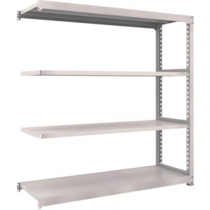 トラスコ TRUSCO トラスコ M3型中量棚 1800×571×H1800 4段 連結 ネオグレー M3-6664B NG メーカー直送 代引不可