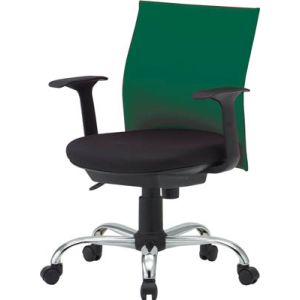 トラスコ TRUSCO トラスコ ローバックオフィスチェアー 肘付 緑 1脚 TOFC203BA GN メーカー直送 代引不可 北海道・沖縄・離島不可