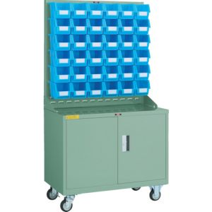 トラスコ中山 TRUSCO パネルコンテナラック 移動式保管庫付 コンテナ中X36 HT-0936N-C メーカー直送 代引不可