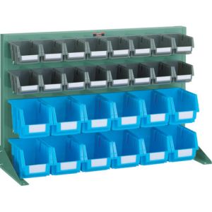 トラスコ TRUSCO トラスコ パネルコンテナラック 卓上型 コンテナ小X16 中X12 緑 T-0622N GN メーカー直送 代引不可