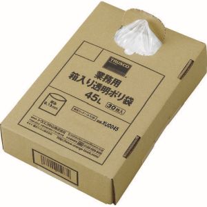 トラスコ TRUSCO トラスコ XU0045 まとめ買い 業務用ポリ袋 透明・箱入 0.15×45L 30枚入 TRUSCO