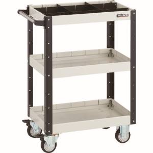 トラスコ TRUSCO トラスコ EGW-963F3S1U-WBK イーグルワゴン 600X400 深3段 1段仕切板付 ウレタン車輪 白黒 TRUSCO メーカー直送 代引不可 沖縄 離島不可
