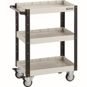 トラスコ TRUSCO トラスコ EGW-963F3U-WBK イーグルワゴン 600X400XH880 深型3段 ウレタン車輪 ホワイトブラック TRUSCO 直送 代引不可 沖縄 離島不可
