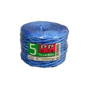 宮島化学工業 宮島化学工業 CR052 PP ロープ 青 5mm×80m