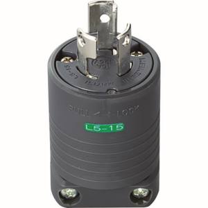 明工 明工 MH7151B 接地2P15A引掛プラグ L5-15 15A.125V 黒