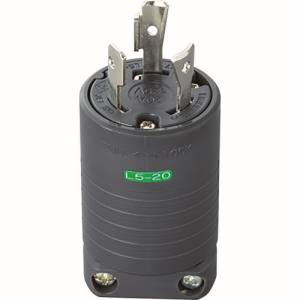 明工 明工 MH7152B 接地2P20A引掛プラグ L5-20 20A.125V 黒