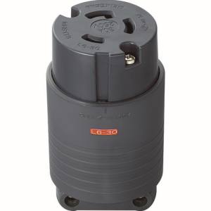 明工 明工 MH8173B 接地2P30A引掛コネクターボデー L6-30 30A.250V 黒