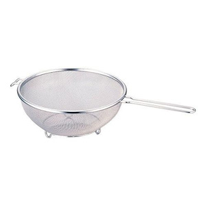 金伊工業 金伊工業 18-8 シェイプライン 共柄 足付 ストレーナー 21cm