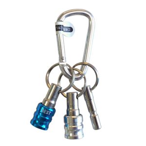 ベストツール BESTTOOL ベストツール BTH-22BW ビットホルダー 2PCカラビナ付 ブルー シルバー